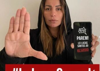 Walkyria Santos posta foto em campanha para aprovação da Lei Lucas Santos — Foto: Redes sociais