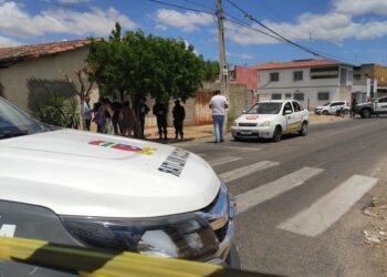 Mãe e filho são mortos a tiros em Mossoró — Foto: Isaiana Santos/Inter TV Costa Branca