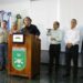 O presidente Jair Bolsonaro, concedeu uma entrevista coletiva acompanhado de ministros e autoridades estaduais e municipais, após  sobrevoou as áreas afetadas pelos temporais em Petrópolis