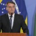 O presidente da República, Jair Bolsonaro, durante cerimônia de cumprimentos aos oficiais-generais promovidos,no Palácio do Planalto