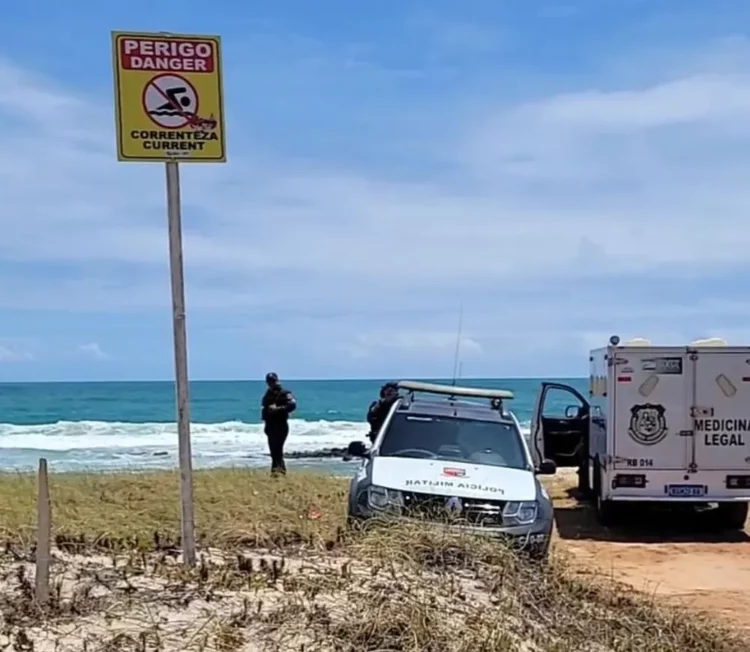 Afogamento aconteceu em trecho sinalizado por fortes correntes — Foto: Divulgação