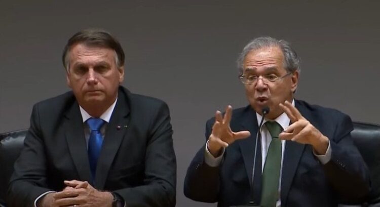 Presidente Jair Bolsonaro e o ministro da Economia, Paulo Guedes - Foto: Reprodução