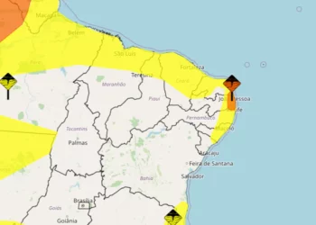 Alerta atinge mais de 130 cidades do RN — Foto: Inmet