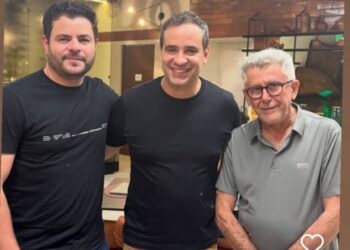 Auditor fiscal José Vieira e empresária Soraya Figueiredo recepcionam o pré-candidato ao Governo do RN, Cadu de Lula