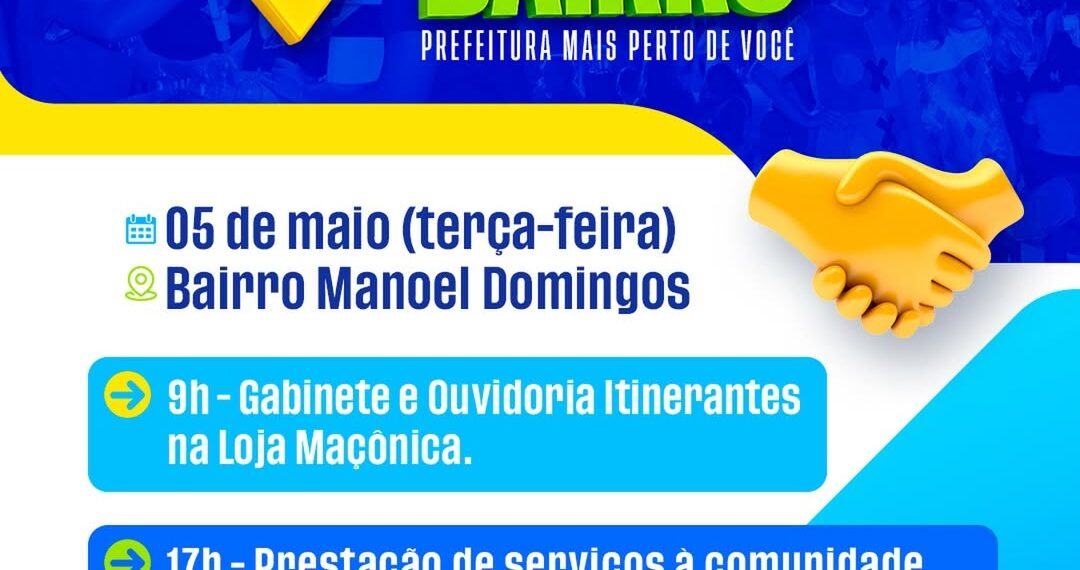 Prefeita Marianna Almeida lança programa “Avançando Nosso Bairro”, que inicia no Manoel Domingos
