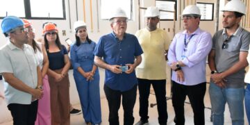 Prefeito Jaime Calado vistoria obras do Hospital Geral de São Gonçalo que ultrapassam 85% de conclusão