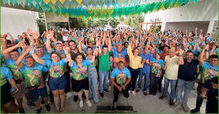 Prefeito de Angicos confirma apoio a Walter Alves durante evento que reuniu multidão